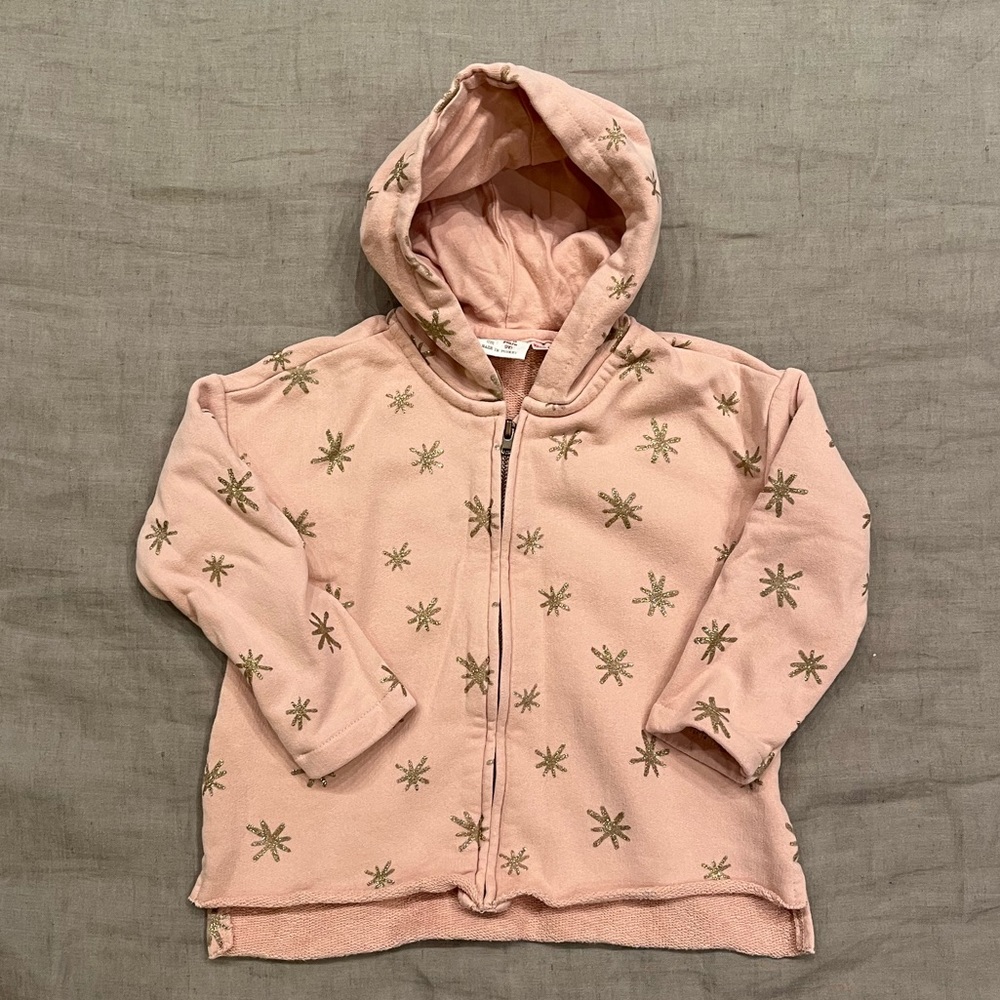 Cute little pink hoodie size 2-3 zara